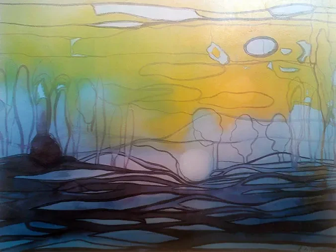 Nature’s Talk, painting by Dédé Hourani, 1985